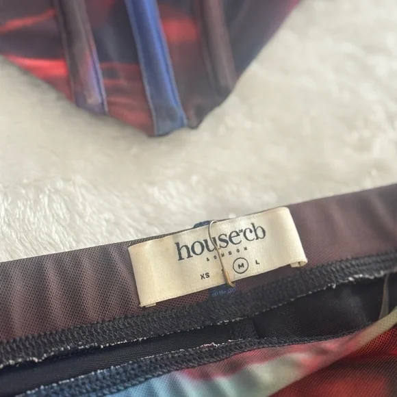 House of CB Abstract Corset Set | Size M | Sculpted Boned Top + Flare Pant - Picture 7 of 9